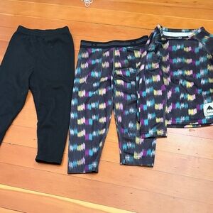 Burton Black and Multicolor Kids Leggings Set